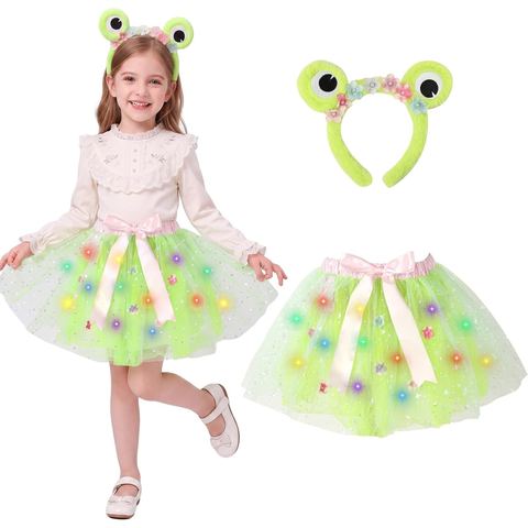 PinkSheep Frog Light-Up Tutu Costume Set, Toddler 12 in