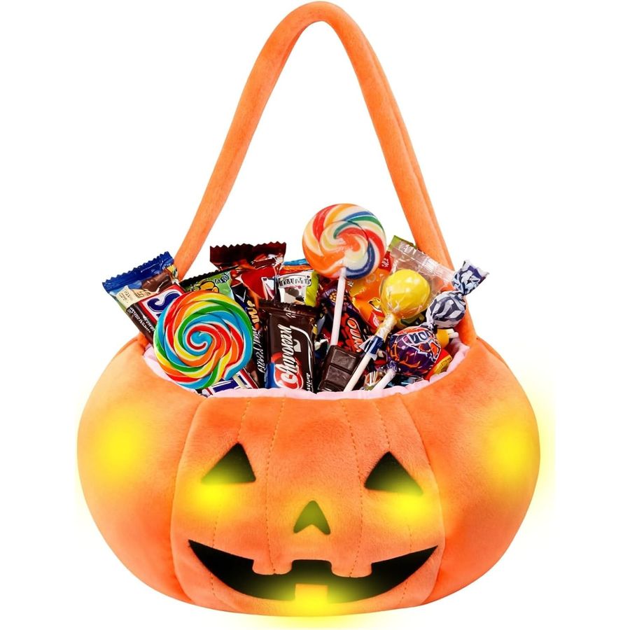 PinkSheep Light-Up Pumpkin Trick-or-Treat Bucket