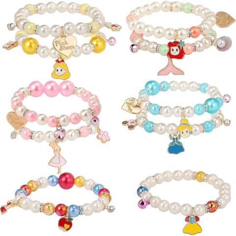 PinkSheep Pearl Bead Princess Bracelet Set