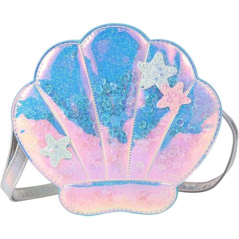 PinkSheep Toddler Shell Purse, Iridescent Glitter Crossbody
